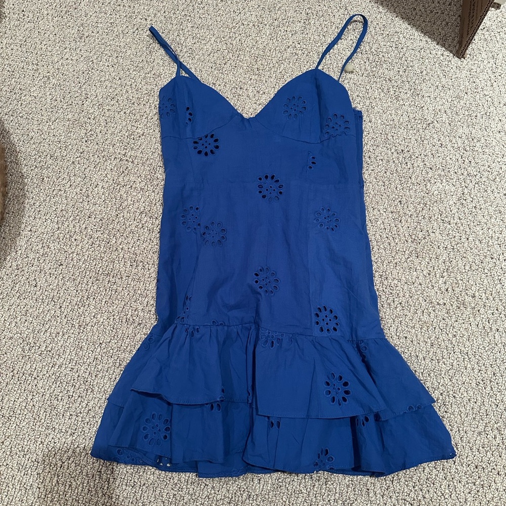 Goodnight Macaroon Blue Eyelet Dress
